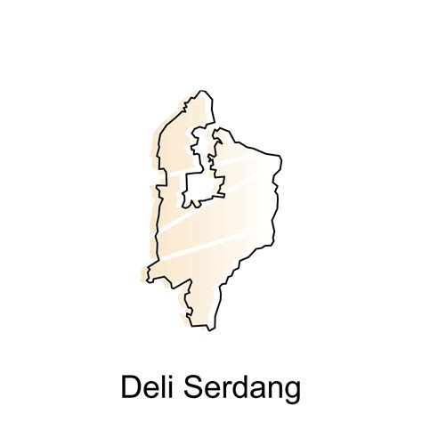 Map City of Deli Serdang Logo Vector Design. Abstract, designs concept, logos, logotype element ...