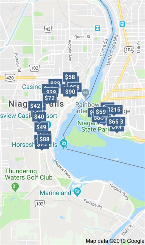 Map Of Niagara Falls Hotels | Printable Templates Free