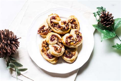 Savory Palmiers with Brie and Cranberry - Mon Petit Four®