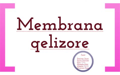 Membrana Qelizore by Rexhina Uzuni on Prezi