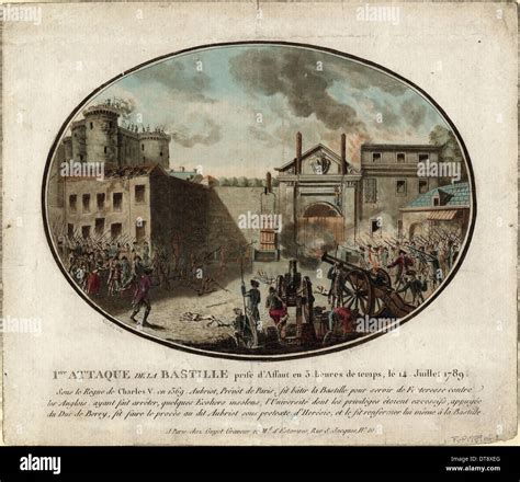 The Storming of the Bastille on 14 July 1789, 1789. Artist: Cornu, Jean ...