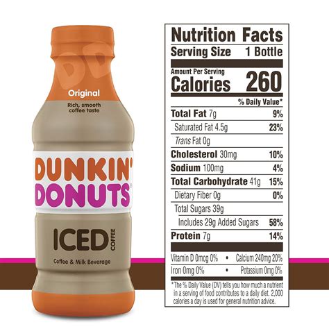 Dunkin Donuts Iced Coffee Nutritional Value | Besto Blog