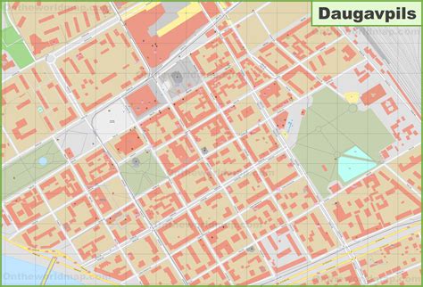 Daugavpils city center map