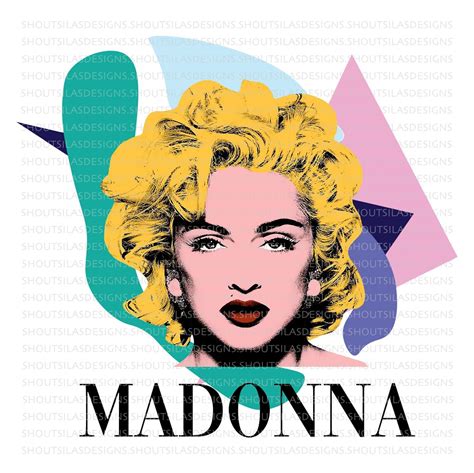 Madonna Pop Portrait PNG archivos SVG Digital Sublimation | Etsy