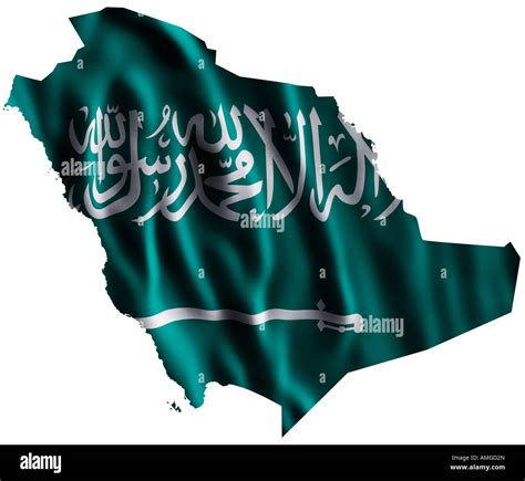 National flag of Saudi Arabia as a map Stock Photo - Alamy