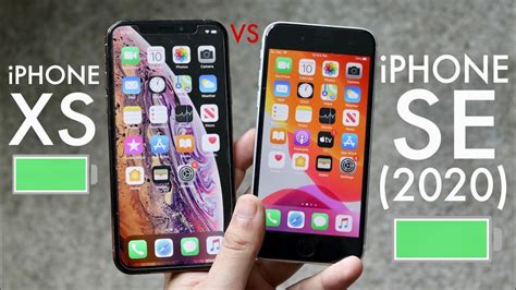 iPhone SE (2020) Vs iPhone XS BATTERY LIFE! - YouTube