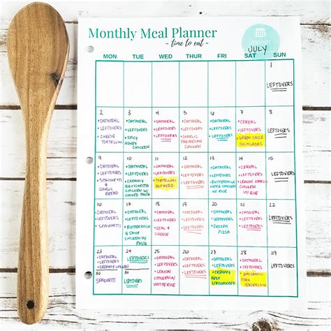 July Budget Monthly Meal Plan | The Budget Mom