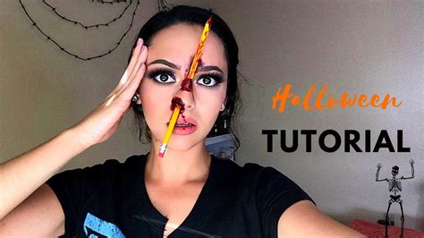 Easy Halloween SFX Makeup | Pencil Through Nose - YouTube