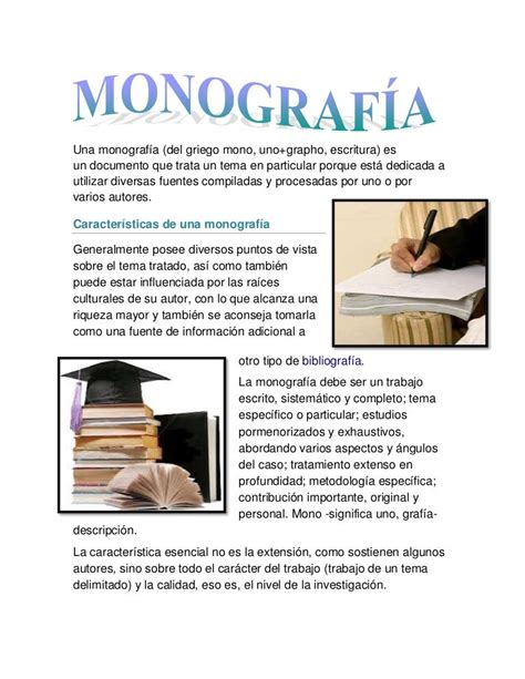 Que es una monografia