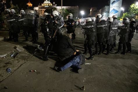 Demonstrators attempt to storm Serbian parliament on 4th night of protests - National ...