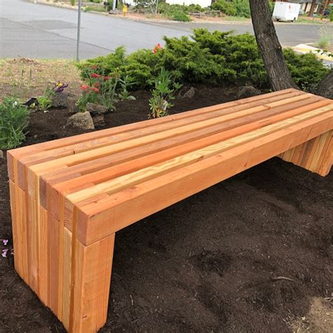 Simple Bench Plans Outdoor Furniture DIY 2x4 lumber Patio | Etsy