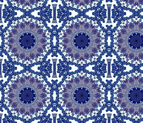 Blue Willow-02 fabric - lacefairy - Spoonflower