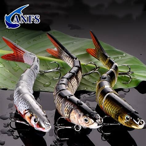 Fishing Lures Multi Jointed Swimbait Crank Bait Slow Sinking Bionic Artificial Bait Freshwater ...