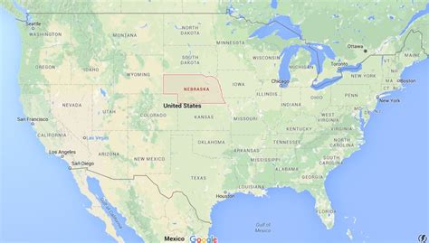 Where is Nebraska on map USA