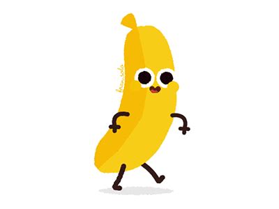 FoodyLife. Banana | Cute love gif, Cute gif, Motion design animation