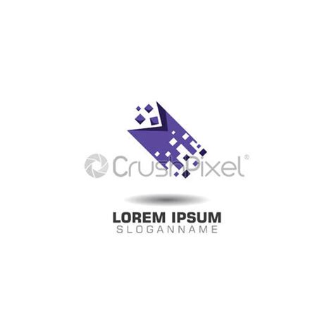 Pixel digital creative logo design modern technology template - stock ...