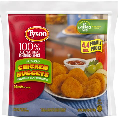 Tyson® Fully Cooked Chicken Nuggets, 4.4 lbs. (Frozen) - Walmart.com ...