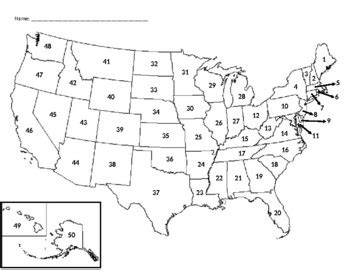 USA Map Quiz (With Word Bank) by Kathleen Heilmann | TPT