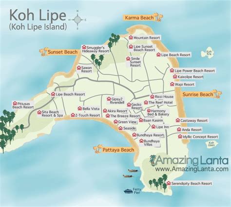 Koh Lipe Map | Explore the Charm of Koh Lipe