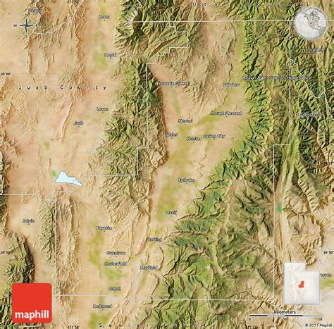 Satellite Map of Sanpete County