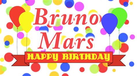 Happy Birthday Bruno Mars Song - YouTube