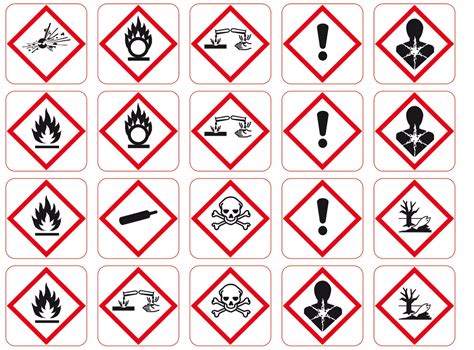 GHS hazardous substances labels Product range, GHS01–GHS09 Hazardous substances labels, 22 x 22 ...