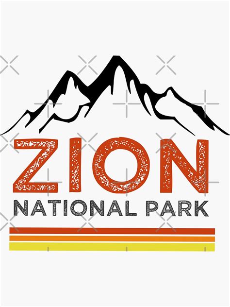 "ZION NATIONAL PARK" Sticker for Sale by WalkinNature | Redbubble