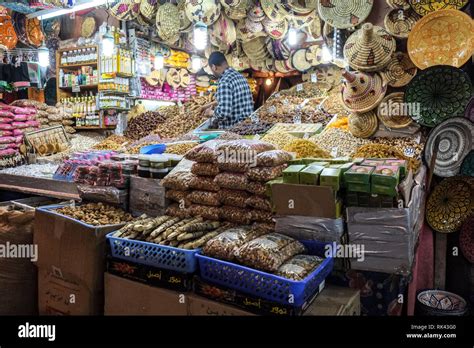 Food market, Marrakech, Morocco Stock Photo - Alamy