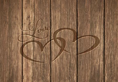 Free Heart Carved In Wood Vector Background - Download Free Vector Art, Stock Graphics & Images