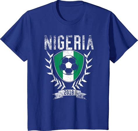 Amazon.com: Nigerian Football Cup 2018 T-Shirt - Nigeria Soccer Jersey ...