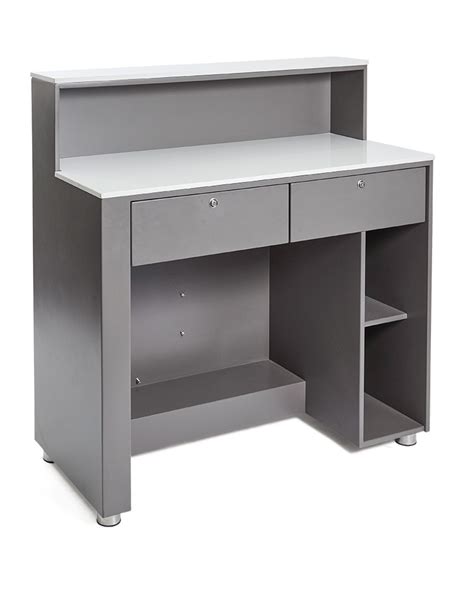 Dove Grey & Silver Salon Reception Desk by SEC | Salon Equipment Centre