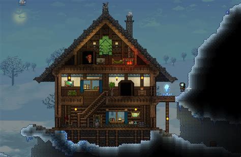 Nice little cabin in the snow biome :) : Terraria | Cabin in the snow ...