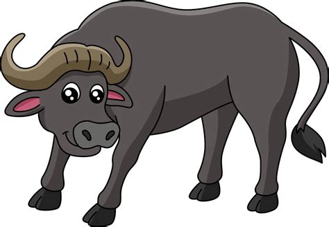 Buffalo Cartoon Clipart Vector Illustration | Buffalo cartoon, Cartoon clip art, Animated clipart