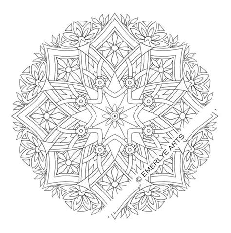 Coloring BOOK Radial Symmetry Mandalas by emerlyearts on Etsy