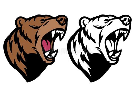 Grizzly Bear Mascot Head Graphic Stock Vector - Illustration of bruin, bear: 21869957