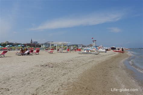 Beaches of Rimini. Embankments of Rimini