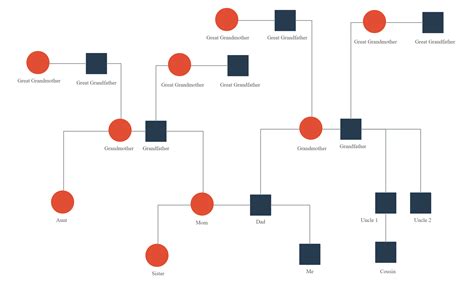 Genogram Template | Genogram template, Family tree creator, Genogram maker