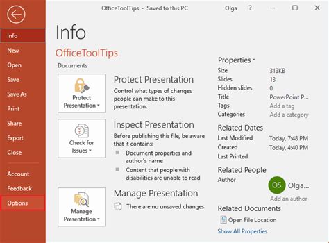 Show or hide enhanced ScreenTips - Microsoft PowerPoint 2016