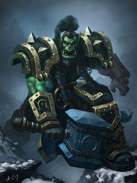 Thrall, Anton Evsyukov on ArtStation at https://www.artstation.com/artwork/v12Dvv | Warcraft orc ...