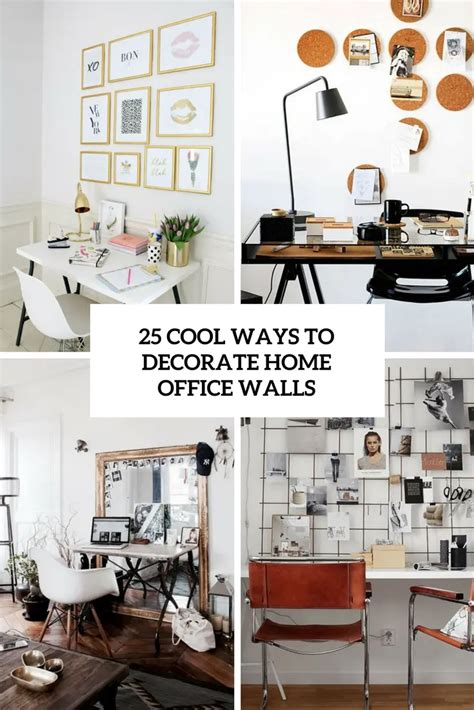 25 Cool Ways To Decorate Home Office Walls - DigsDigs