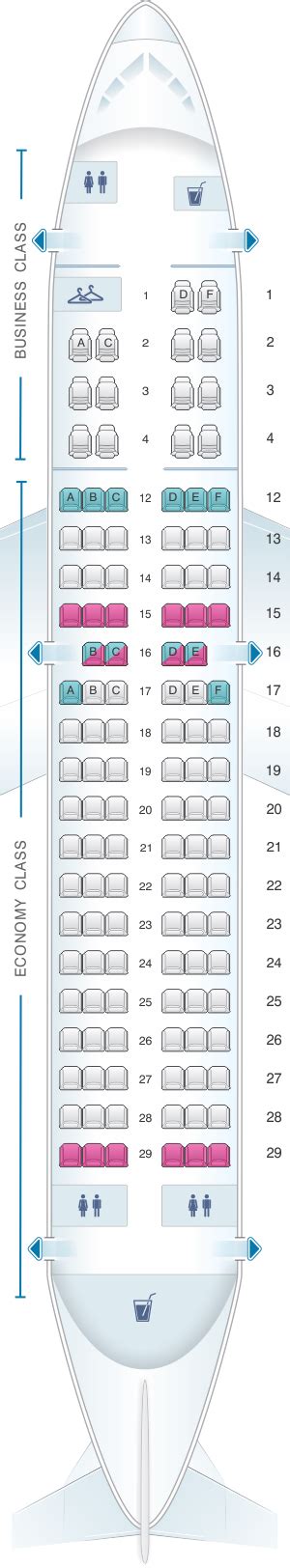 Seat Map Air Canada Airbus A319 100 Config.1 | SeatMaestro.com