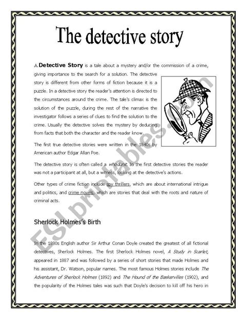 The Detective Story - ESL worksheet by WiPo