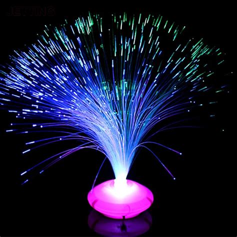 1PCS Beautiful Romantic Color Changing LED Fiber Optic Nightlight Lamp ...