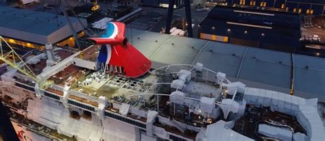 Iconic Funnel Installed on Carnival's New Mardi Gras Cruise Ship