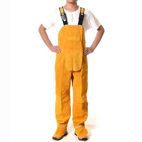 Welding Overalls High Temperature Protective Clothing Cowskin Flame ...