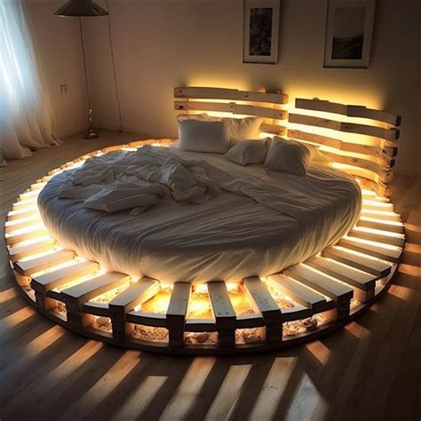 Pallet Round Shaped Bed Ideas – Pallet Wood Projects