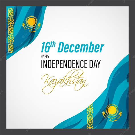 Premium Vector | Vector illustration of happy Kazakhstan independence day