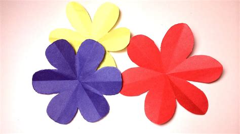 How to cut a perfect 6 petal flower --- DIY paper craft - YouTube