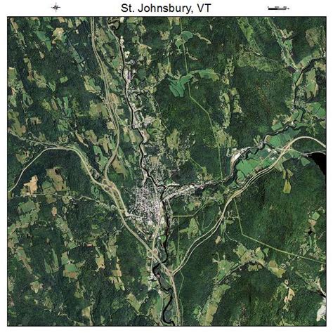 Aerial Photography Map of St Johnsbury, VT Vermont