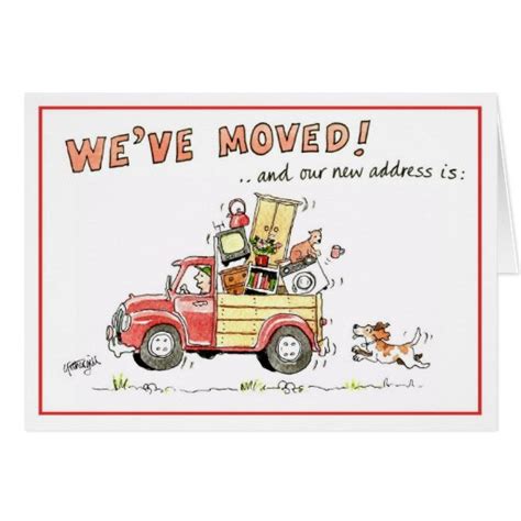 We've moved greeting card - and our new address is | Zazzle